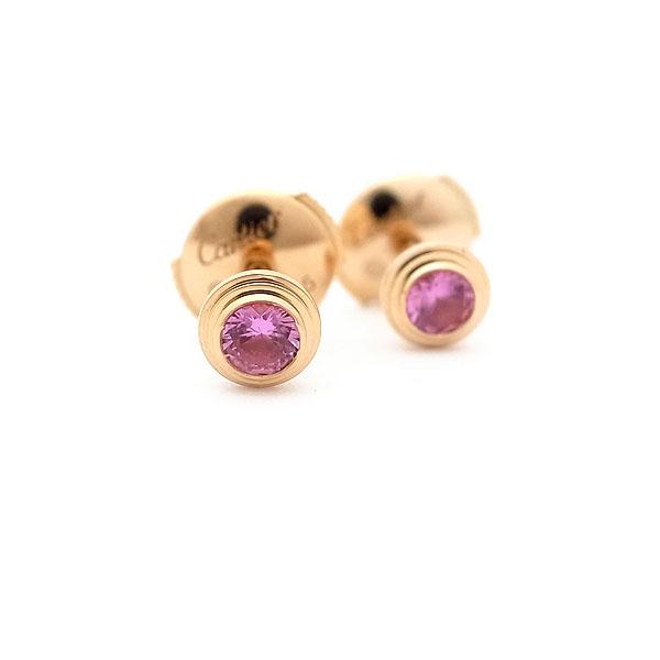 緑屋質屋】カルティエ ディアマンレジェ ダムール ピアス ピンク  