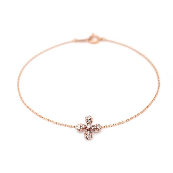 緑屋質屋】ヴァンドーム青山 ダイヤモンド ブレスレット フラワー  