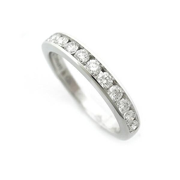 緑屋質屋】ティファニー ハーフサークル ダイヤ リング チャネル