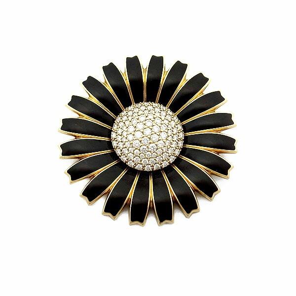 ジョージジャンセン　ブローチ　デイジー 緑屋質屋】ジョージ ジェンセン デイジー(DAISY) ダイヤ ブローチ