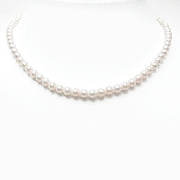 緑屋質屋】ミキモト パール ネックレス 4.5mm〜5.0mm SVクラスプ【中古