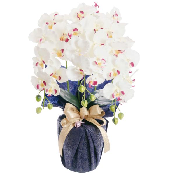 SC触媒加工 プラチナ胡蝶蘭（アーティフィシャルフラワー） HCA2-WB-23暮らしを彩る贈り物枯れないお花で、気持ちを伝えませんか生花のようにお世話がいらず、エアコンの風や光量なども気にせず忙しい方にも気軽に胡蝶蘭の美しさをお楽しみ頂け...