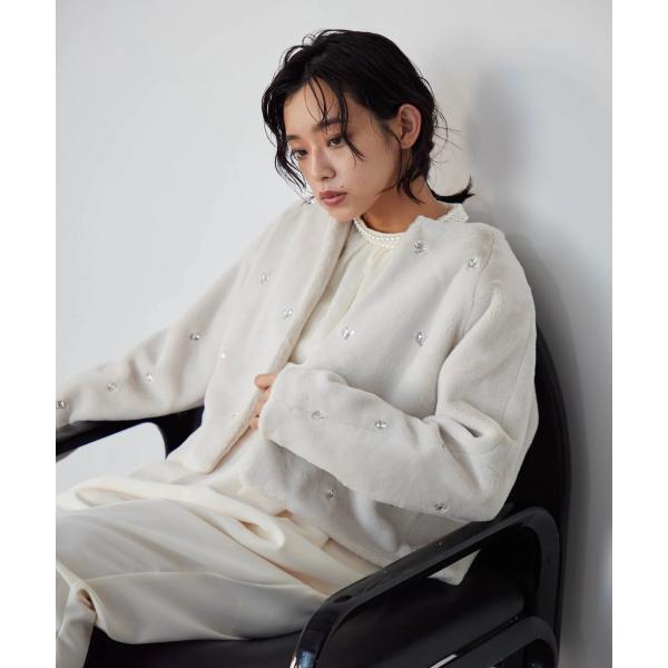 miele grande ミエーレ グランデ ビジュー ノーカラー ファー