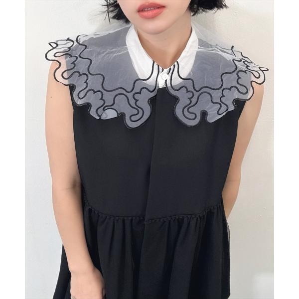 miele grande ミエーレ グランデ 波線刺繍 つけ襟 付け襟