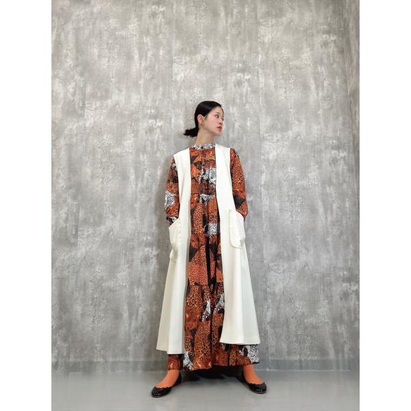 miele grande（ミエーレグランデ） ヒョウ柄 ティアード ワンピース