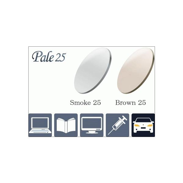 ***********レンズ詳細*********　屈折率：ne1.60(薄型・中屈折)　　設計：球面　コート：汚れに強いCSコート、　　　　　UV４００カット◎ペイル25特徴◎・光のノイズを抑え、コントラストが向上太陽からの光は、路面や建...