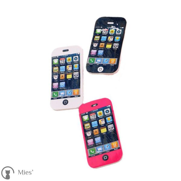Mies' かわいい 携帯電話 消しゴム 3個セット スマホ スマートフォン 文房具 文具 小学生 中学生 高校生 大学生 よく消える 消しごむ ペン プレゼント (大3個)