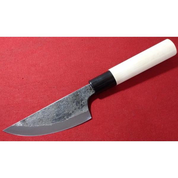 イノシシの皮剥包丁 白紙1号 両刃 いのしし 狩猟ナイフ 解体 特殊包丁