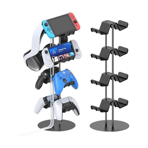 他サイト： ゲームコントローラー収納ラック 4層対称設計 同時に8つ収納可能 Kytok コントローラー スタンド 組み立て簡単 ヘッドホンスタンド PS5の商品画像