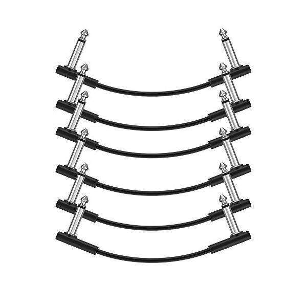 他サイト： 15cm パッチケーブル ギターエフェクター用 ブラック 6本の商品画像