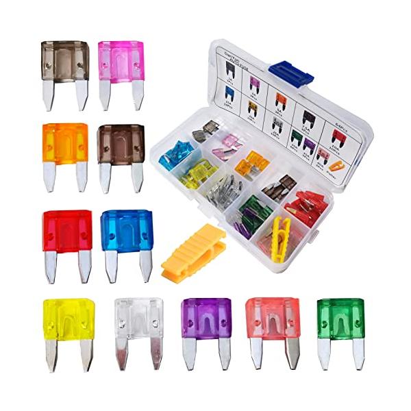 他サイト： DanYun 64個 ミニ平型ヒューズ 小型ヒューズ 車ブレードヒューズ 2A 3A 5A 7.5A 10A 15A 20A 25A 30A 3の商品画像