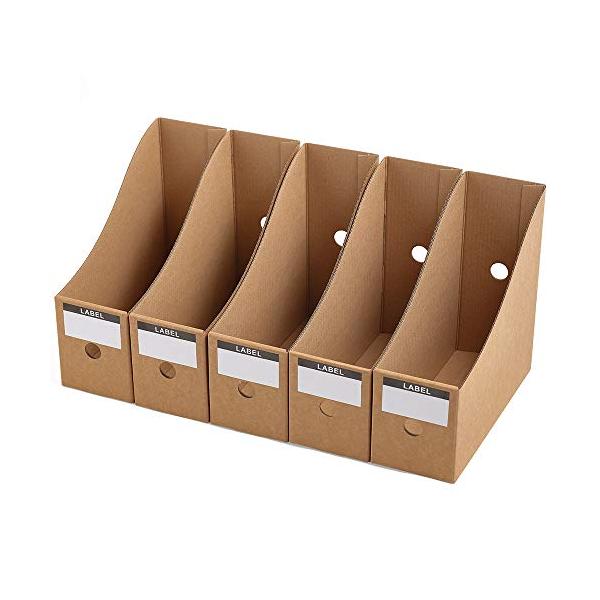 他サイト： Panavage ファイルボックス A4 紙 小物入れ ファイルスタンド 文具収納 事務用品 組み立て式 5個組の商品画像