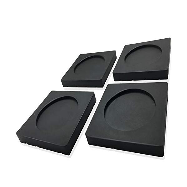 他サイト： 洗濯機用防振ゴム 正方形 4枚入り かさ上げ 振動吸収マット 振動軽減 高さ調整 底上げ 防音 揺れ防止 滑り止め 防震 st001 6cm×6の商品画像