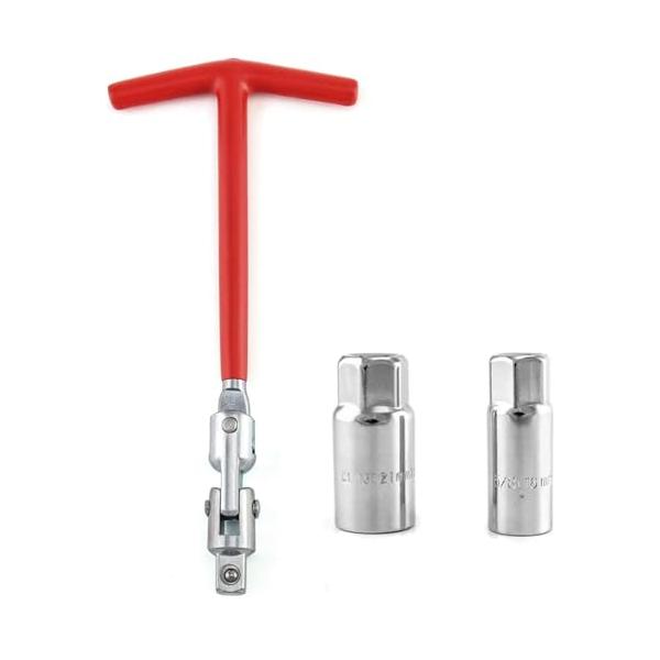 他サイト： スパークプラグレンチ プラグソケット 16/21mm T型ハンドル スパークプラグソケット ソケットレンチ 車 整備 セットの商品画像