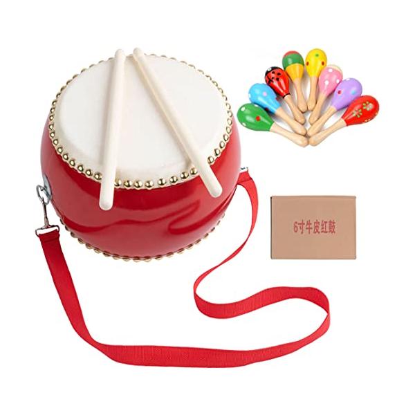 他サイト： ZuoMei 太鼓 小太鼓 セット 楽器 盛り上げ太鼓 応援グッズ パーティーグッズ キッズ パーカッション 親子活動 子供音楽啓蒙練習 本格楽の商品画像