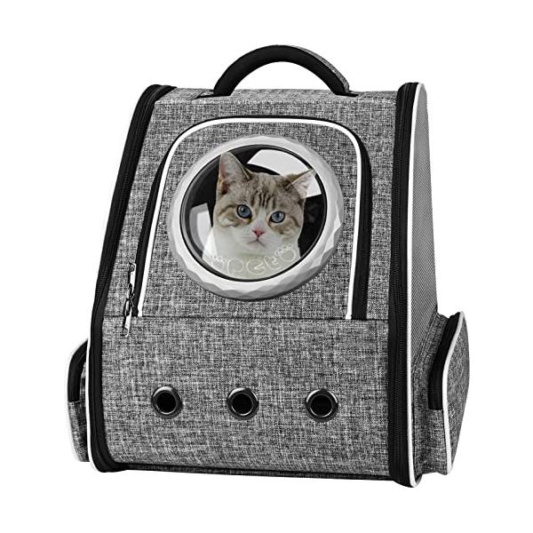 他サイト： 最新型 猫 犬 キャリー リュック ペットキャリー バッグ カーテン付き 猫用 小型犬・小動物用 きゃりーバッグ リュック 大容量 宇宙船 折の商品画像