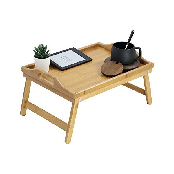 他サイト： ちゃぶ台 竹製折りたたみベッドトレーテーブル 折りたたみ式デスク 折り畳み脚 絵画ノートパソコン 軽食朝食トレイテーブル 膳 Ｓサイズ （自然の商品画像