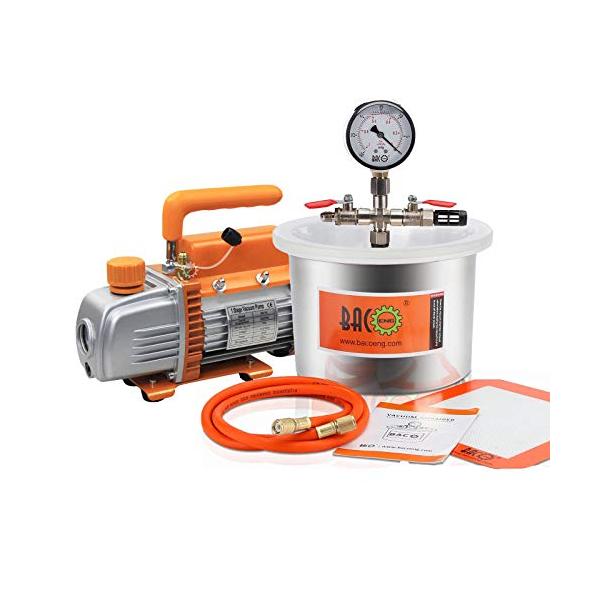 BACOENG 5.7L 真空チャンバーキットです 樹脂脱気真空ドラム 真空脱泡