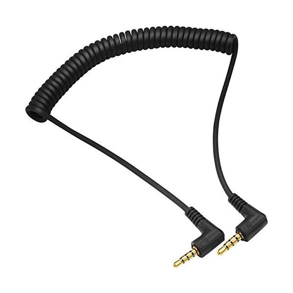 他サイト： 便利な変換ケーブル＃63 by WYVERN AUDIO 4極 L型3.5mm ⇔ 4極 L型3.5mm オス⇔オス ステレオミニプラグ カールの商品画像