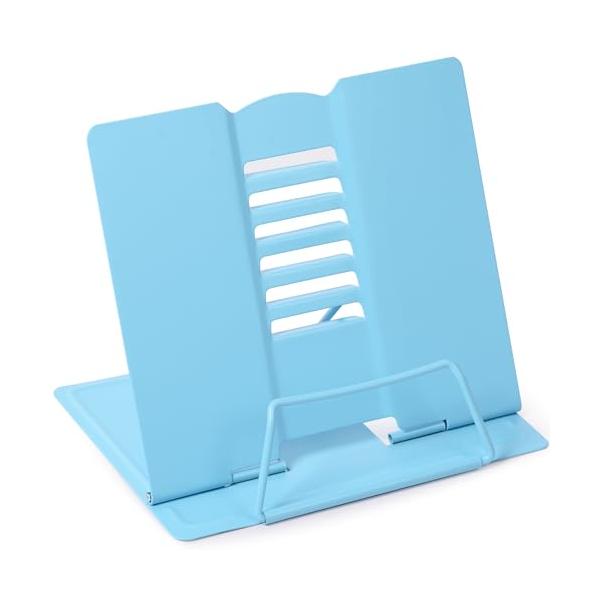 ブルー//・Color:ブルー・ブックスタンド 書見台 おしゃれ 卓上 読書台 ブックレスト 傾斜台 折りたたみ 角度調整 読書用 譜面台 本スタンド