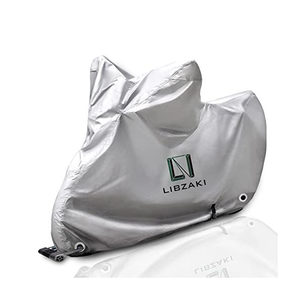 他サイト： LIBZAKI バイクカバー 厚手MLサイズ 209 cmまで対応 バイク用車体カバー 収納袋付き（銀）の商品画像