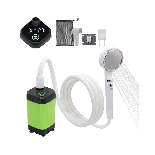 他サイト： SUNEYES ポータブルシャワー 充電式 9000mAh 大容量 簡易シャワー アウトドアシャワー 電動シャワー 直射ヘッド&amp;収納袋付き 携帯の商品画像