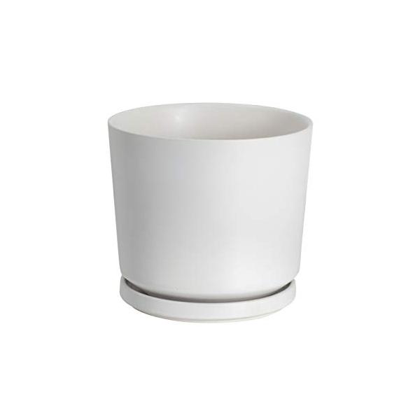 他サイト： Ekirlin 植木鉢 陶器鉢 大型 9号 24cm 受け皿付き 穴付き おしゃれ 白 鉢 プランター 鉢植え インテリア 部屋 飾り 観葉植物の商品画像