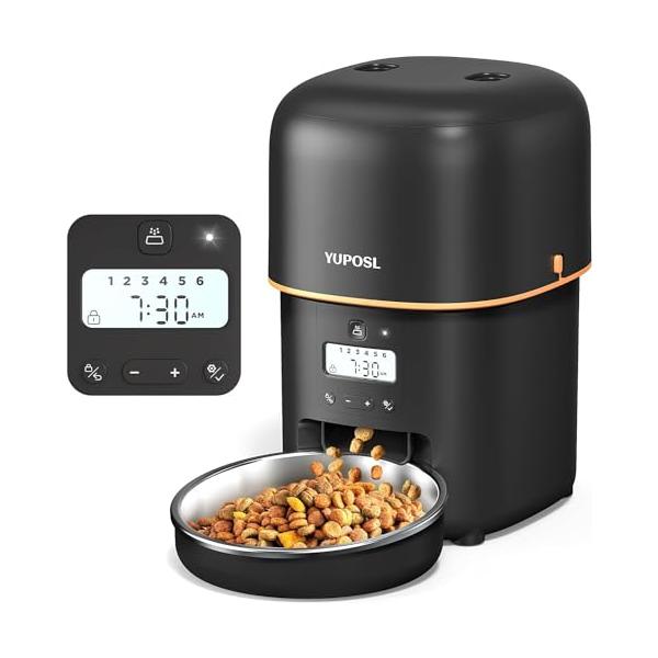 他サイト： Yuposl 自動給餌器 猫 中小型犬用 1日6食 定時定量 2L容量 自動餌やり機 タイマー式 餌の鮮度保持 2WAY給電 無制限置き場所 水の商品画像