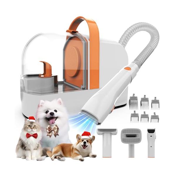 犬用バリカン ペット用バリカンセット グルーミング掃除機 12000Pa 超