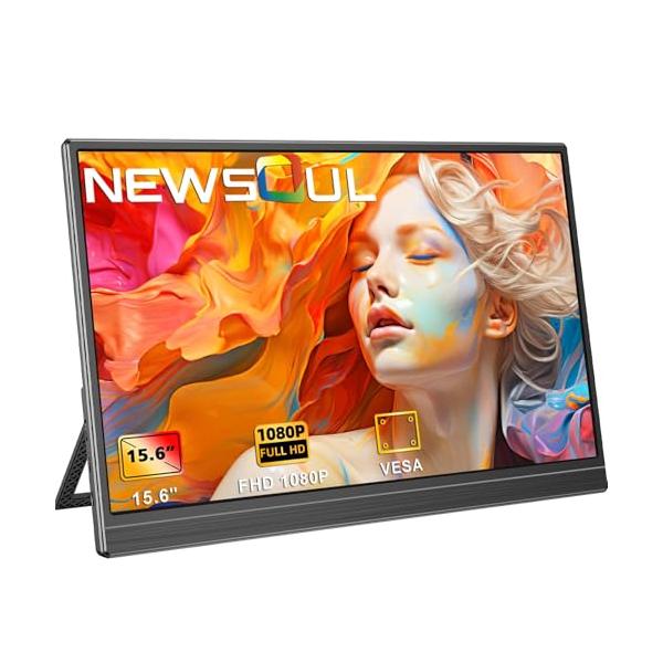 他サイト： Newsoul モバイルモニター 15.6インチ モバイルディスプレイ 自立型 ポータブルモニター VESA対応 サブモニタ 1920x1080の商品画像