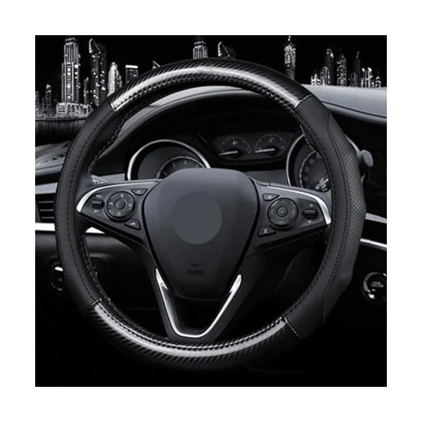 他サイト： TATACLEA ハンドルカバー 軽自動車 乗用車 本革 ステアリングカバー滑り止めゴム内輪 四季汎用 通気性 握り 触感よく 耐久 滑り止めの商品画像