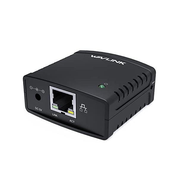 他サイト： WAVLINK USB 2.0ネットワーク プリントサーバー USBプリンタ用 LANプリント共有サーバー LPRプリントプロトコル10/100の商品画像