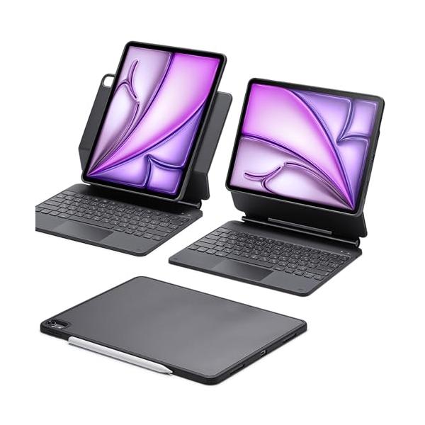 他サイト： ESR iPad Air 13インチ用キーボード付きケース（M3/M2、2025/）簡単セットマグネット式スタンド 縦向き/横向きモード マルチの商品画像