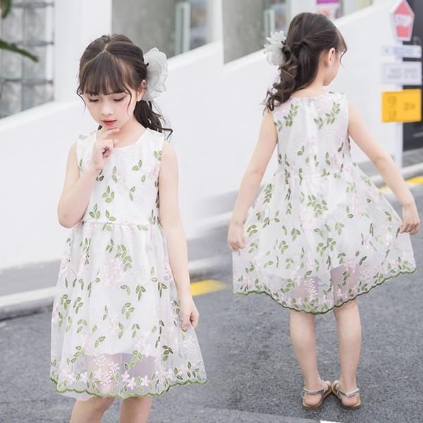 店内全品5000円以上で送料無料 キッズ ワンピース 女の子 子供服 半袖 ジュニア ドレス チュール 花柄 刺繍 人気 夏 可愛い 日常 発表会 Corkz ミニョンショップ 通販 Yahoo ショッピング