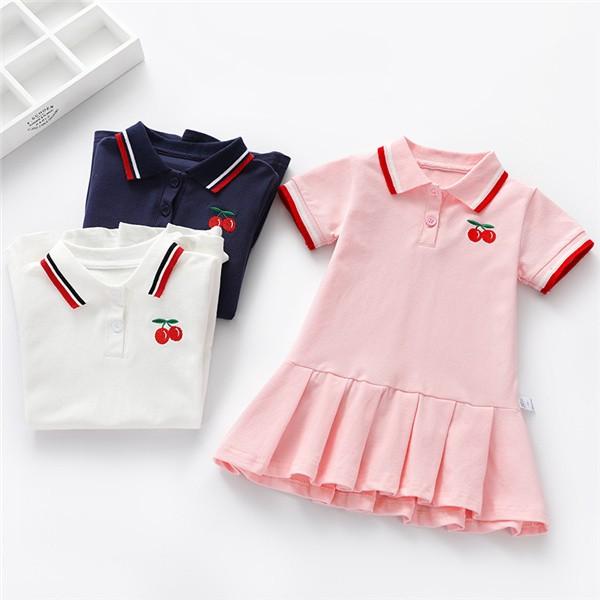 店内全品5000円以上で送料無料 キッズ ワンピース ポロ 女の子 半袖 ドレス スポーツ服 テニス 刺繍 可愛い 快適 夏服 Corkz ミニョンショップ 通販 Yahoo ショッピング