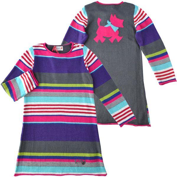シピー Chipie カラフルボーダー ニットワンピース フランス子ども服m Liderartec Com