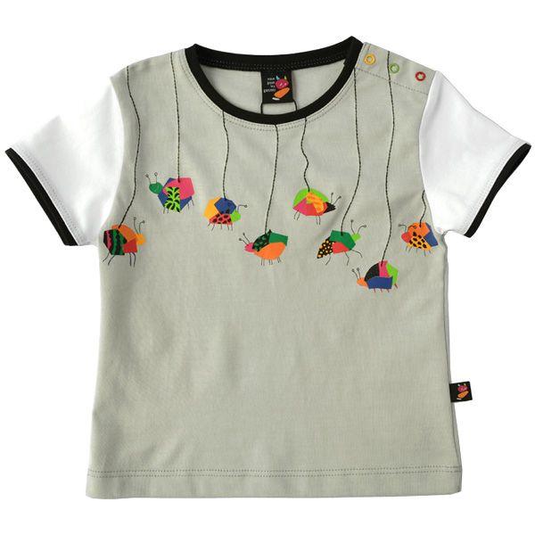 半そで Tシャツ(虫のモビール・グレー)ローズポーレギャルソン 