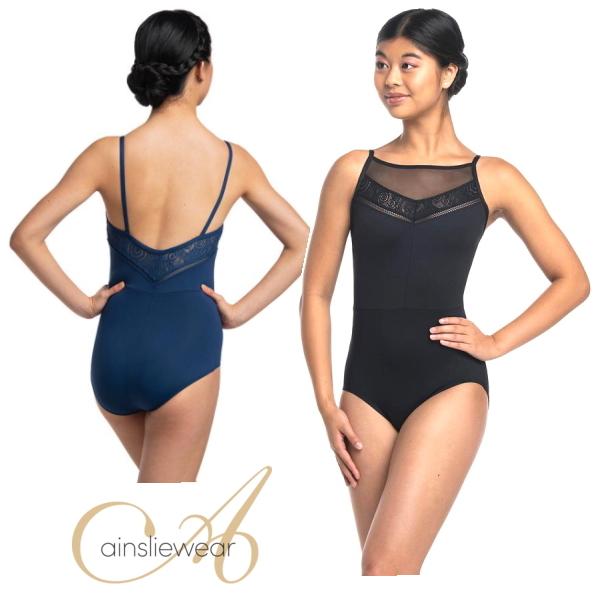 エインズリー Ainslie バレエ レオタード Mサイズ バレエ用品のエインズリーウェア｜ZIP FRONT LEOTARD WITH GRAND