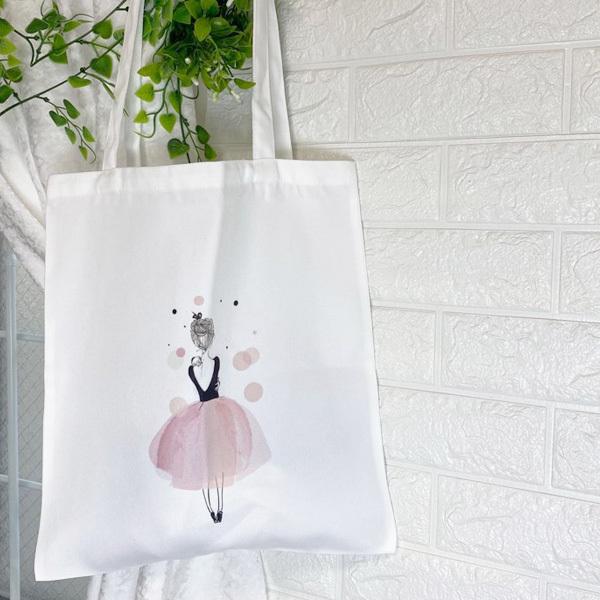 トートバッグ エコバッグ バレエ柄 キャンバス 白 Bag B10 バレエ専門店ミニヨン ヤフー店 通販 Yahoo ショッピング