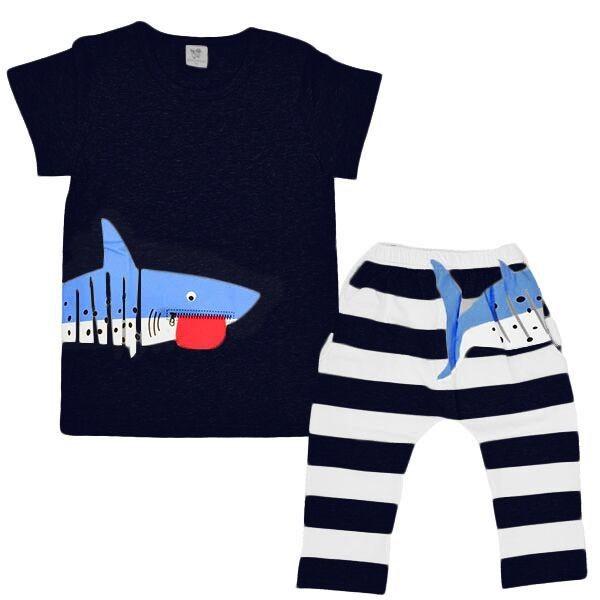 子供用 セットアップ 2点セット ｔシャツ パンツ ストライプ イラストプリント 七分丈パンツ 半袖 ポケット付き 男の子 女の子 キッズ ジュニア Buyee 日本代购平台 产品购物网站大全 Buyee一站式代购 Bot Online