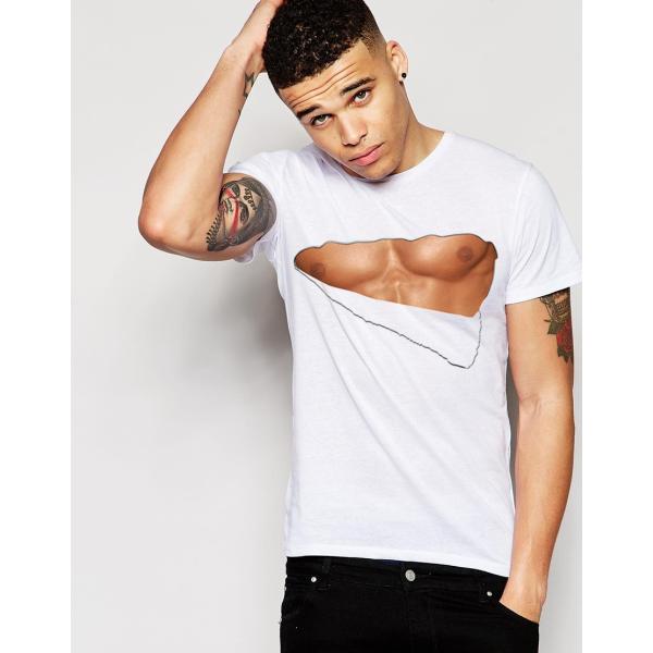 半袖tシャツ フェイクプリントtシャツ メンズ 男性用 トップス 夏 3d だまし絵 おもしろい ネタ セクシー Sexy マッチョ マッスル 筋肉プ Buyee Buyee 日本の通販商品 オークションの代理入札 代理購入