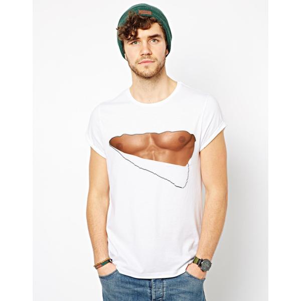 半袖tシャツ フェイクプリントtシャツ メンズ 男性用 トップス 夏 3d だまし絵 おもしろい ネタ セクシー Sexy マッチョ マッスル 筋肉プ Buyee Buyee 日本の通販商品 オークションの代理入札 代理購入