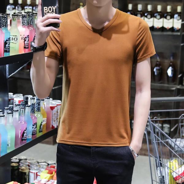 Tシャツ 半袖 Vネック クルーネック メンズ トップス カットソー タイト スリム ぴったりめ カラバリ豊富 シンプル 無地 単色 ソリッドカラー Buyee Buyee Japanese Proxy Service Buy From Japan Bot Online