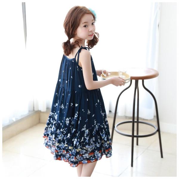 キャミソールワンピース キャミワンピ Aラインワンピース 膝丈ワンピース 子供服 女の子 女児 キッズ 小学生 夏 花柄 フラワープリント 肩リボン Buyee Buyee 日本の通販商品 オークションの代理入札 代理購入