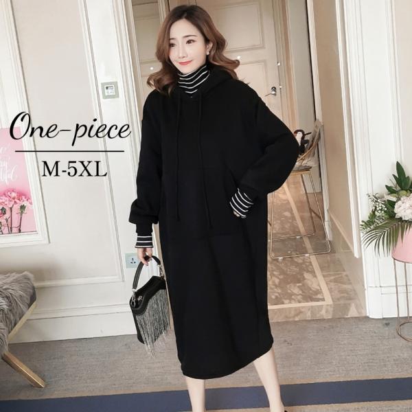 ランキング第1位 美品スエットパーカーワンピ ミモレ丈 サイドジッパー