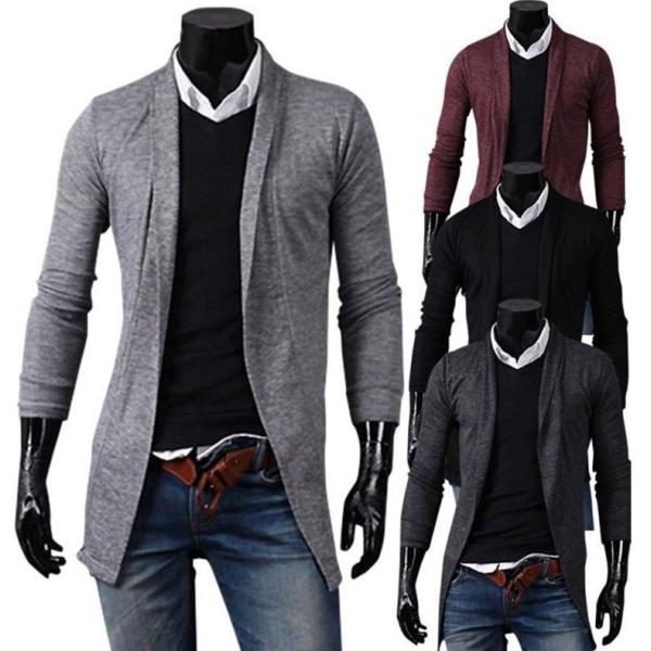 メンズ ロングカーディガン ニットカーディガン アウター トップス 長袖 ロング丈 ミディアム丈 カーディガン 前開き 襟付き ショールカラー 羽織り Buyee Buyee 日本の通販商品 オークションの代理入札 代理購入