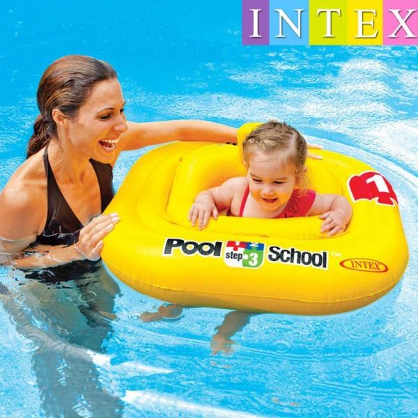 INTEX 浮き輪 浮き具 ベビーフロート 足入れ 子供用 幼児用 ビーチフロート 2層 座面 座る うきわ 浮輪 ウキワ ビーチ プール 海水浴 川