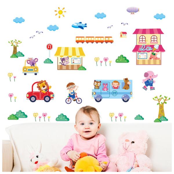カー ステッカー Baby In Car 赤ちゃん こども 車 バイク デカール 張り方 説明書 防水 シルエット かわいい 面白い カーステッカー 車 バイク シール 白系 送料無料 こみっぴ S車漫画ウォールステッカー取り外し可能な防水壁画ウォールデカール子供ベビーハウス