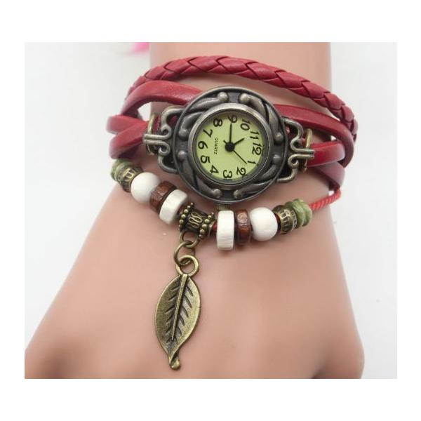 腕時計 ブレスレットウォッチ アンティーク調 レディース 多重  