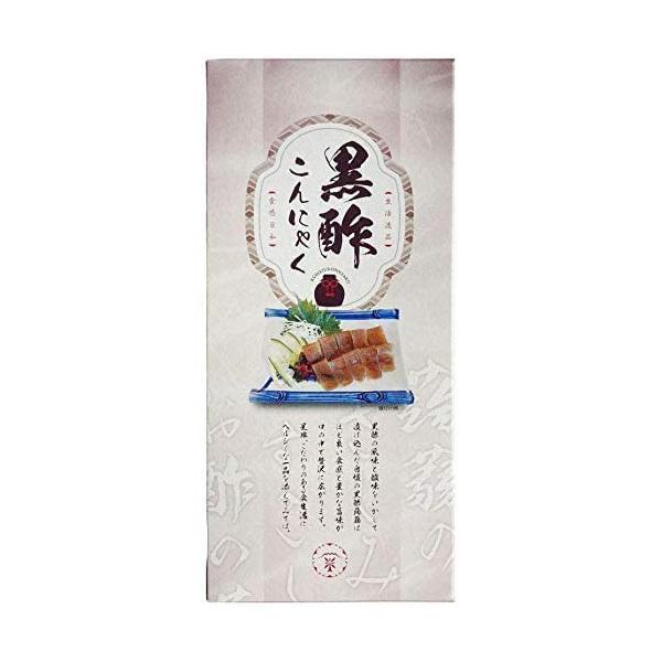 黒酢の風味と酸味を活かしたヘルシーな一品です。開封後のこんにゃくの漬け汁で浅漬けや酢漬けに利用することもできます。内容量：230ｇ×5個セット原材料：こんにゃく（国産）、水酸化カルシウム（凝固剤）、ぶどう糖果糖液糖、砂糖、梅酢加工品、食塩、...